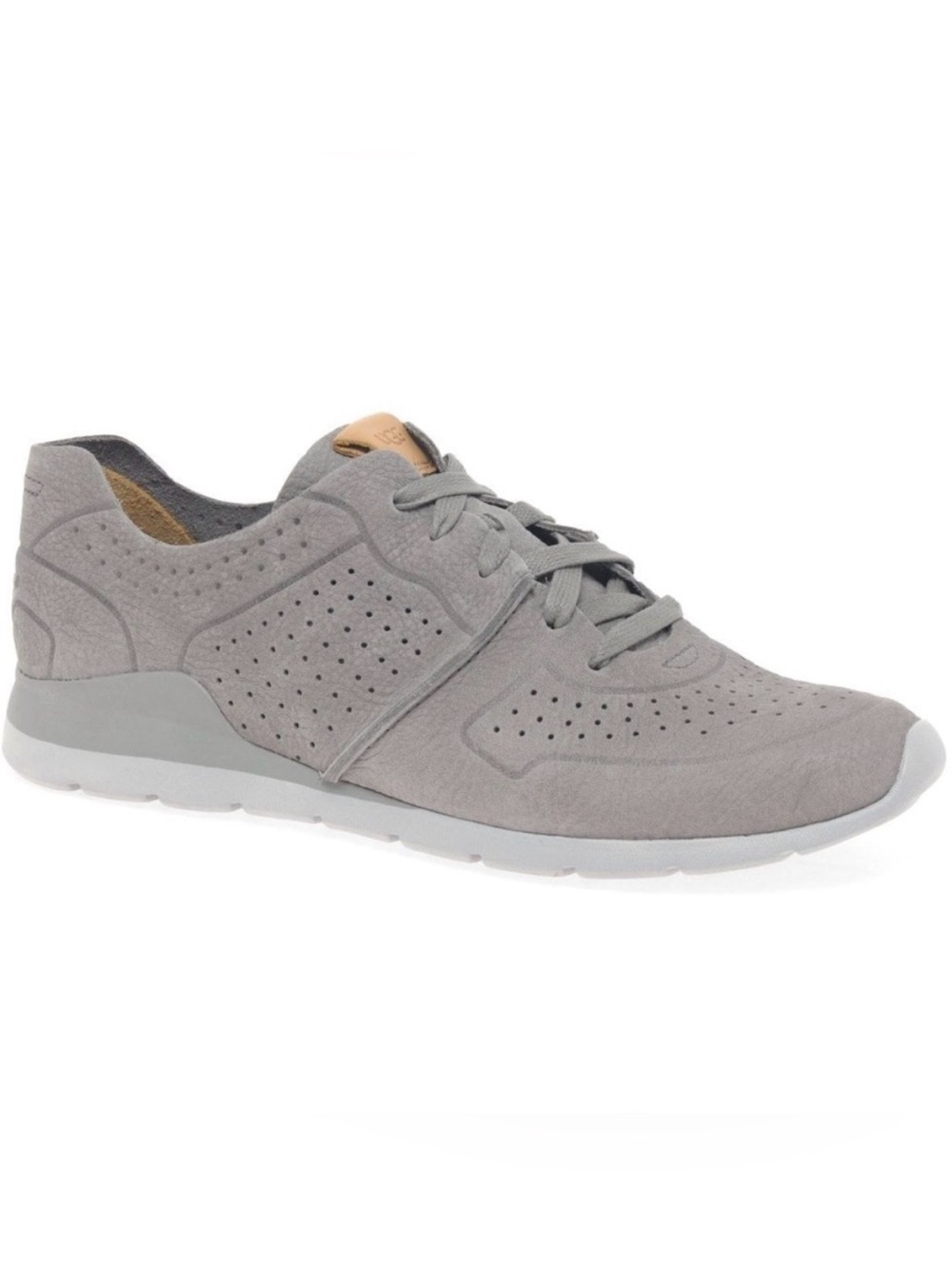UGG Tye Leather Sneakers, Grey, 7.5